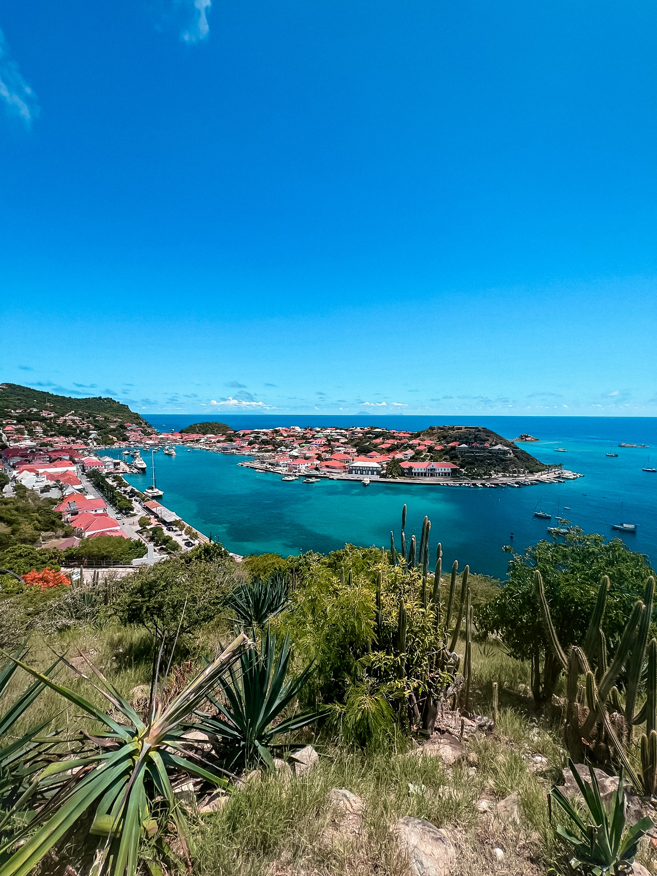 Arrival by boat in Gustavia harbour